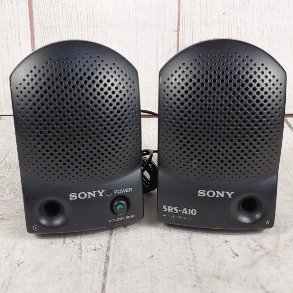 VTG Sony SRS-A10 Active Speaker System Portable Mini Desktop Black Wired TESTED